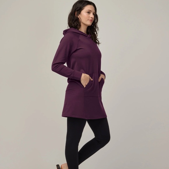Smartwool Woodsmoke Everyday Exploration Merino Wool Hoodie Dress or Tunic Sz Sm - Picture 1 of 13